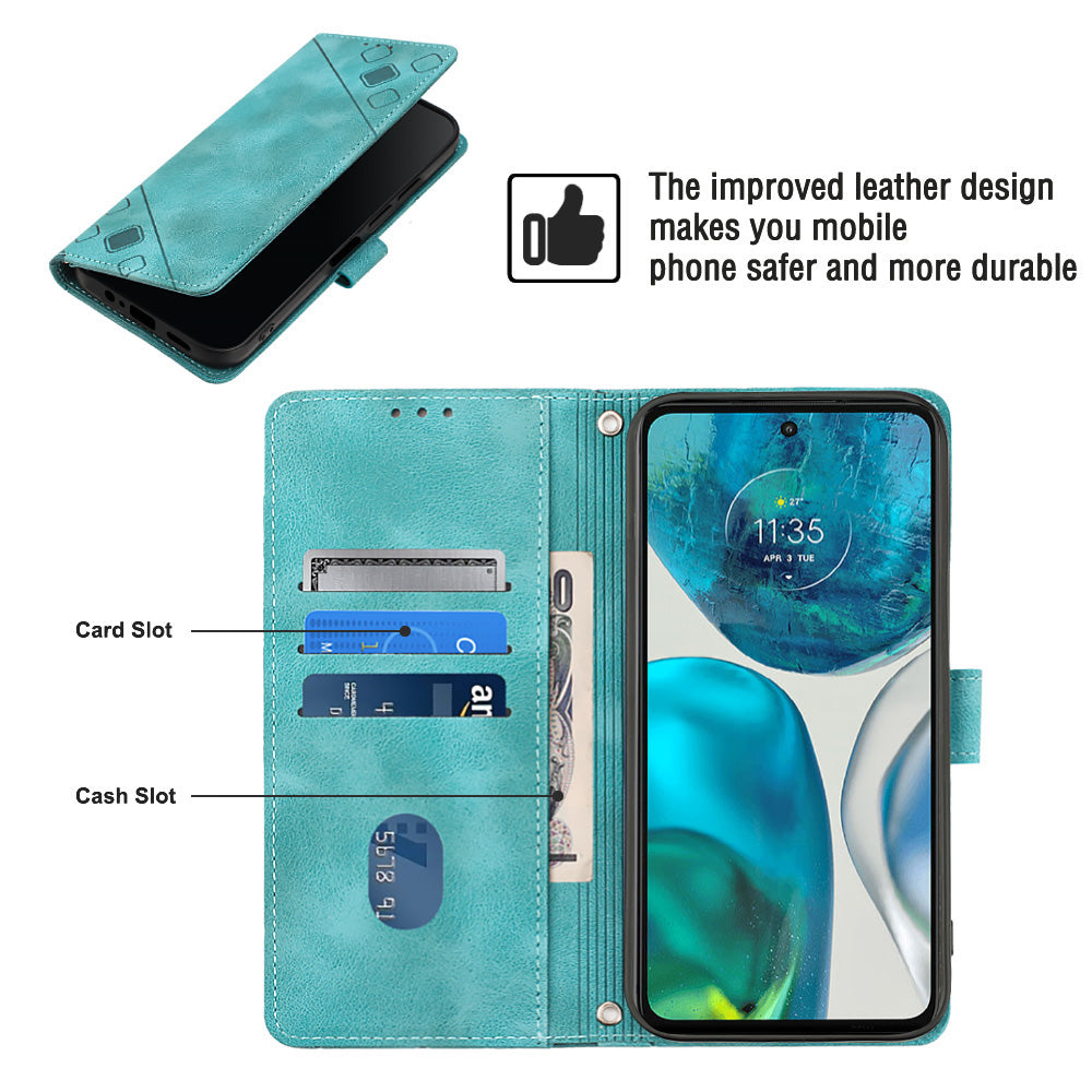 PT005 YB Imprinting Series-6 Phone Case for Motorola Moto G52 4G G82 5G Wallet Stand Skin Touch PU Leather Cover PT005 YB Imprinting Series-6 Phone Case for Motorola Moto G52 4G G82 5G Wallet Stand Skin Touch PU Leather Cover